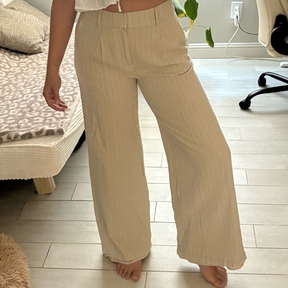 Women's Linen Wide-Leg Trouser